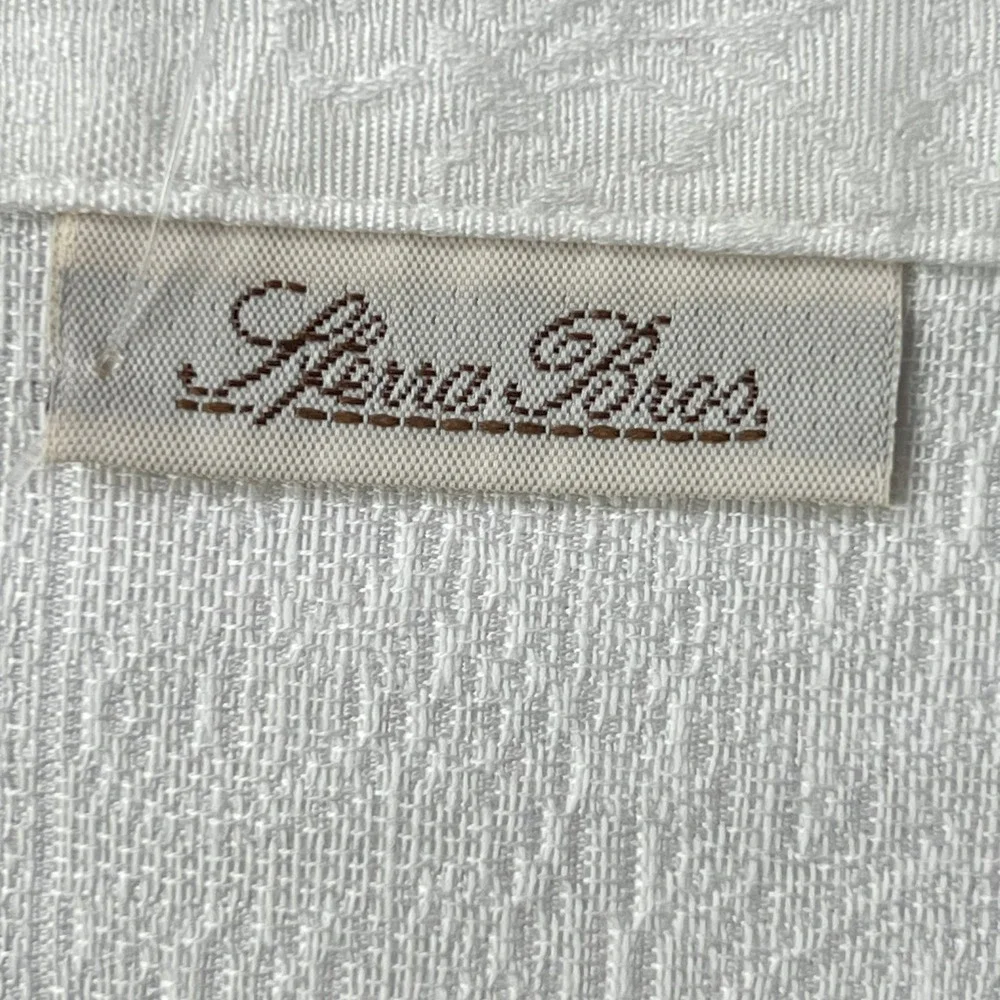Vtg. Sferra Bros 100 Egyptian Cotton White Damask Jacquard Placemats Set of 10